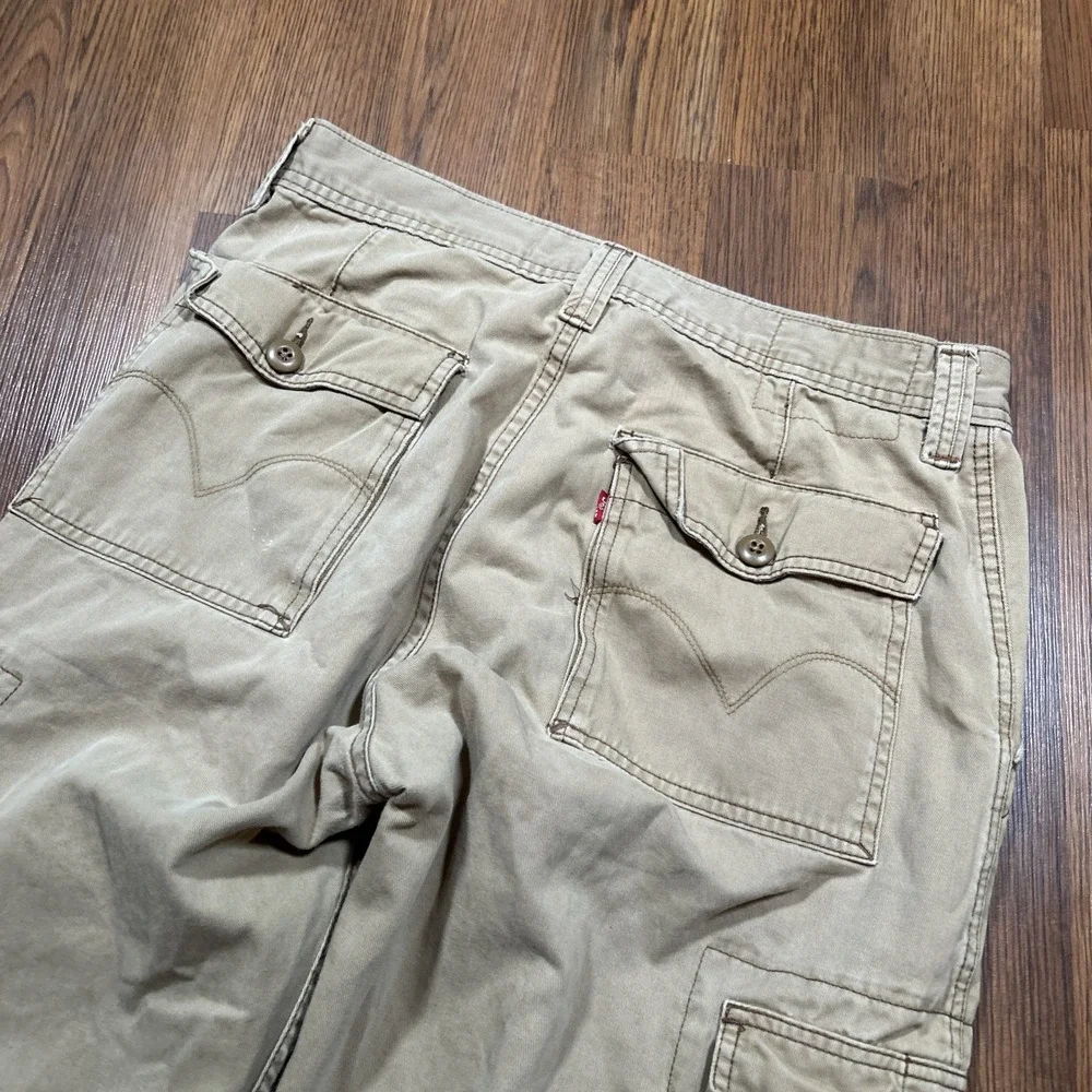 Levi's Workwear VTG Y2K Loose Straight Cargo Pants Men's 34x31 Beige, Skater